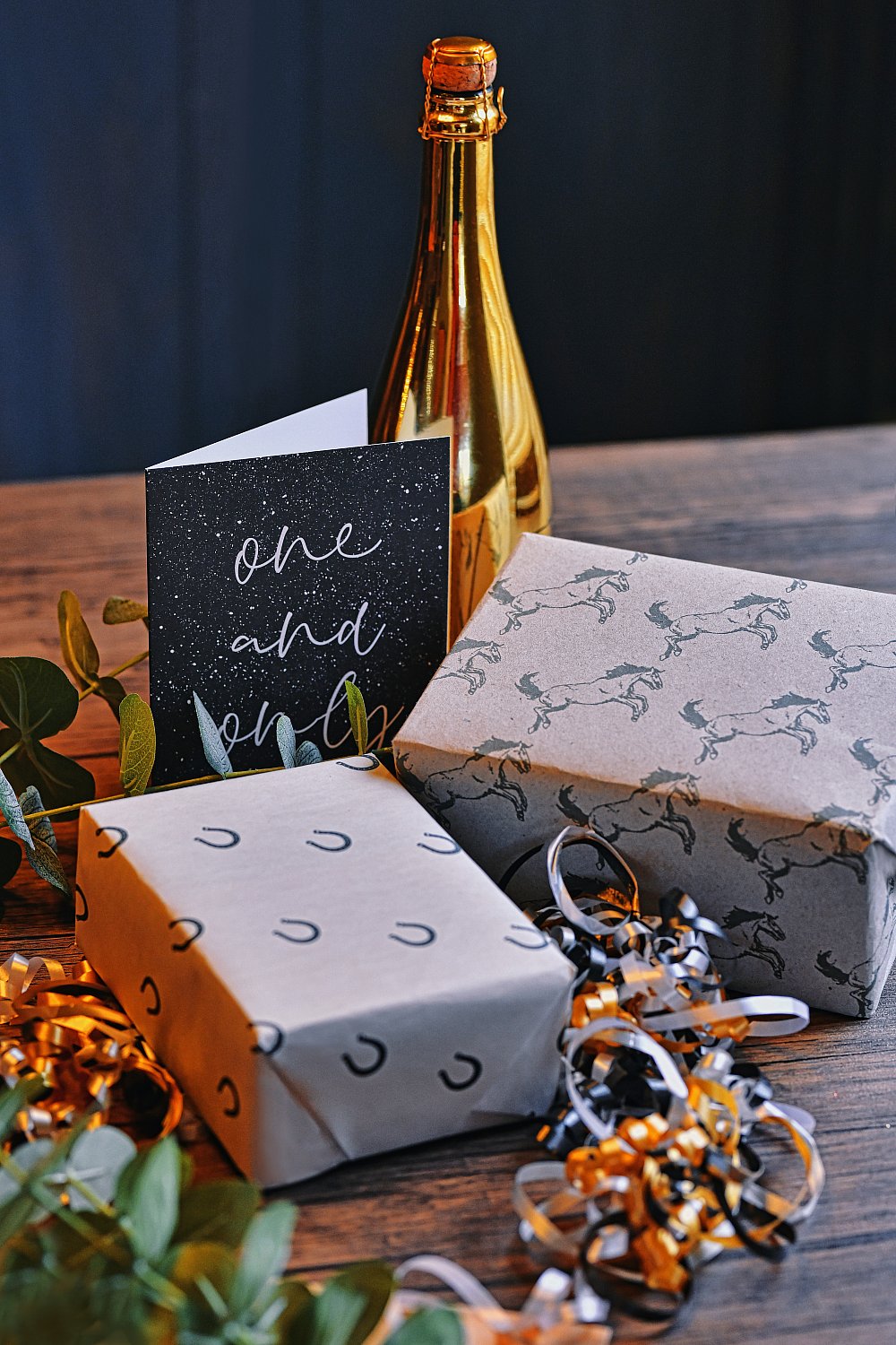 2'x5'  ROLL - BUCKING HORSE WRAPPING PAPER | CPP_4928-GOLD_BIRTHDAY_PRESENTS.jpeg